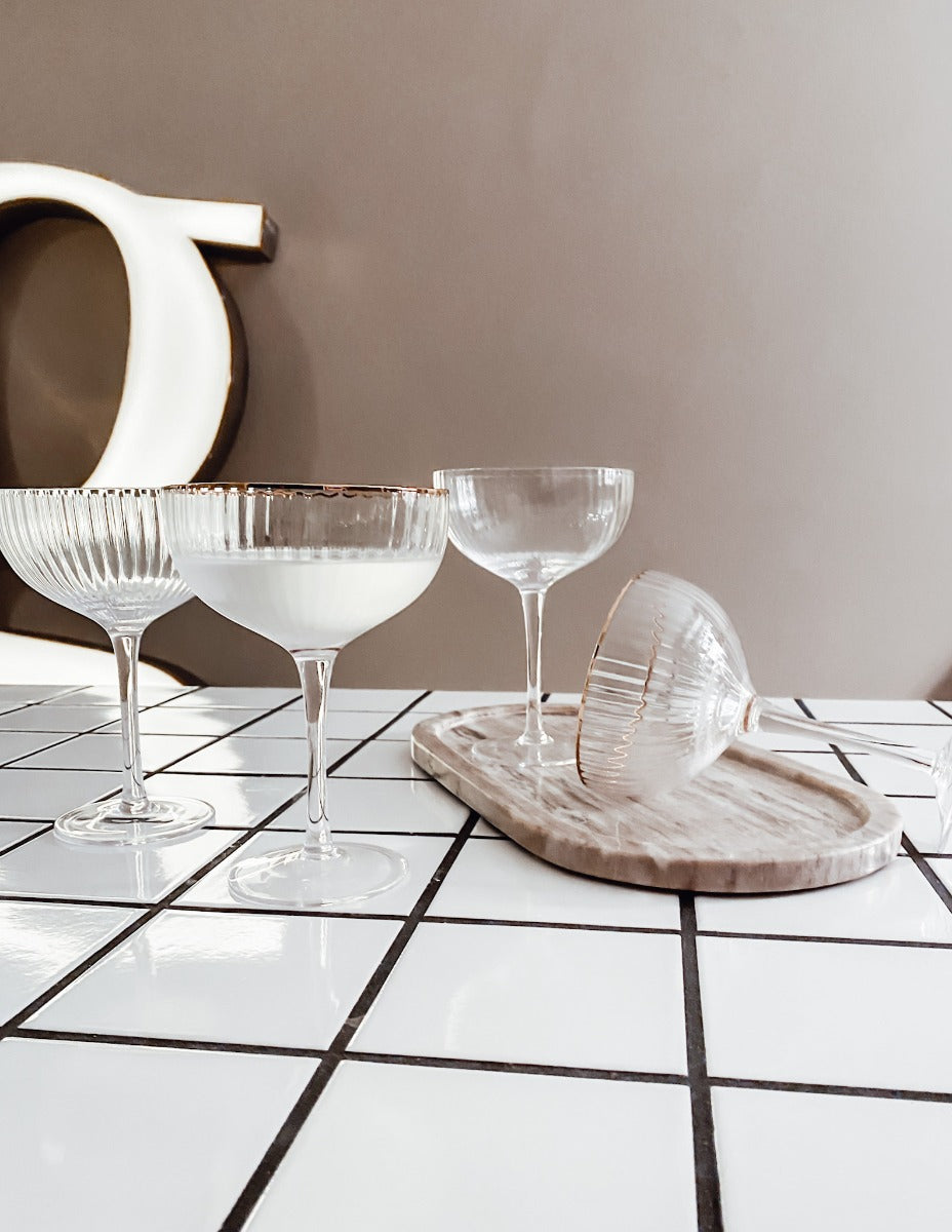 Lyngby Glas Palermo Cocktailglas, guld - 4 stk. - Bahne